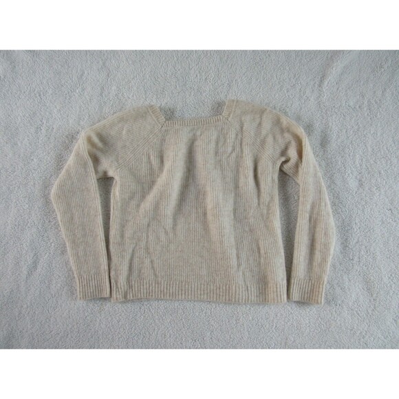Boden Womens Size 10 Ivory Cream Sweater Cozy Alpaca Wool Square Neck Minimalist - Picture 13 of 16